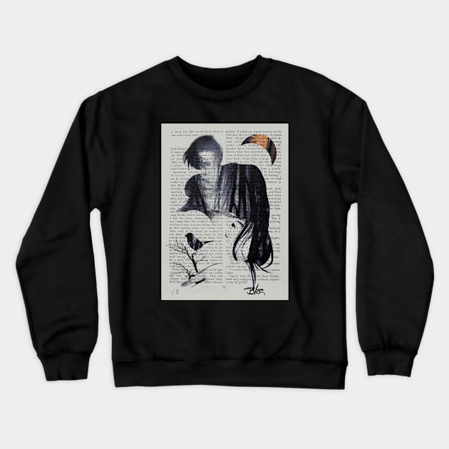 Lost and found limited ed print Crewneck Sweatshirt by Loui Jover 